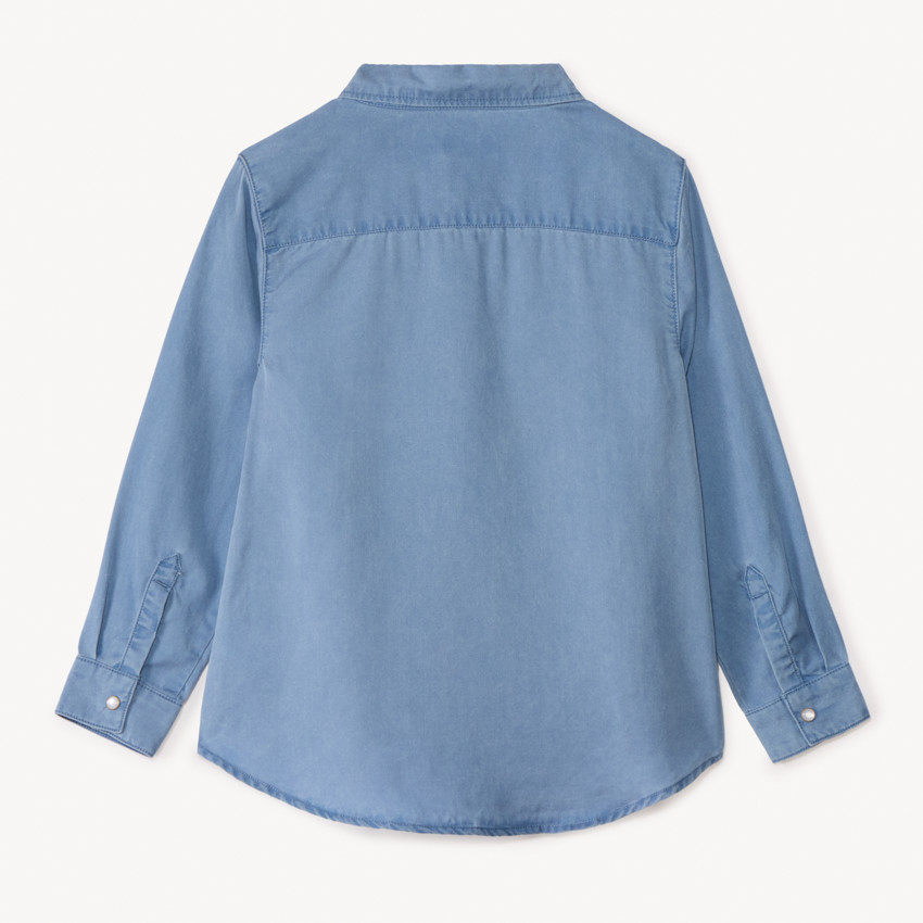 Chemise manches longues à volant pour fille 