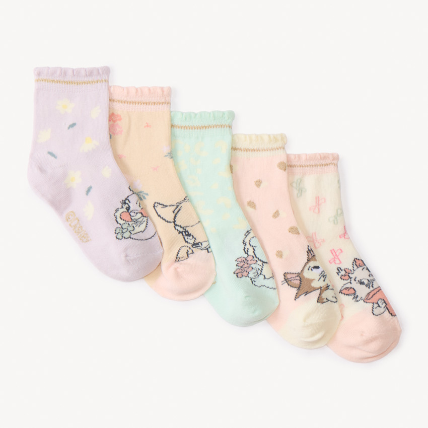 Lot de 5 paires de chaussettes Disney pour fille 
