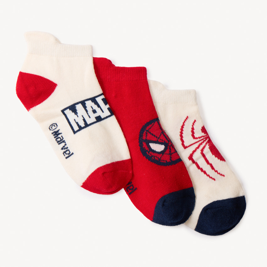 Lot de 3 paires de socquettes Spider-Man Marvel pour bébé garçon