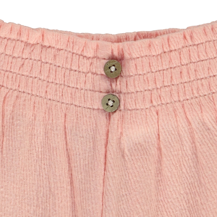 Short effet smocké en jersey froissé pour fille 