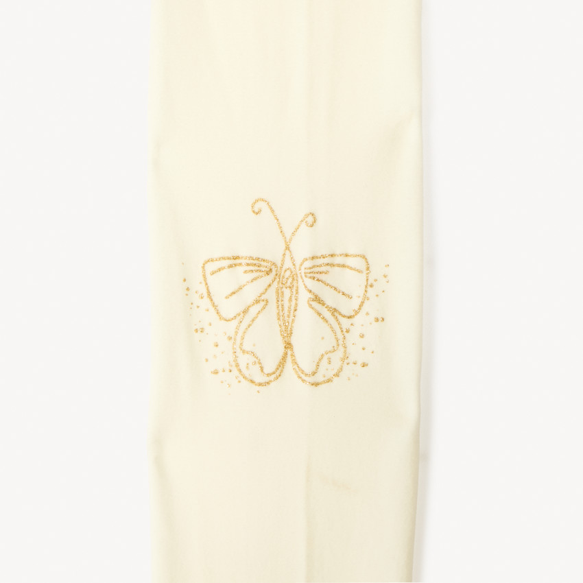 Collant fin imprimé papillons pailletés pour fille 