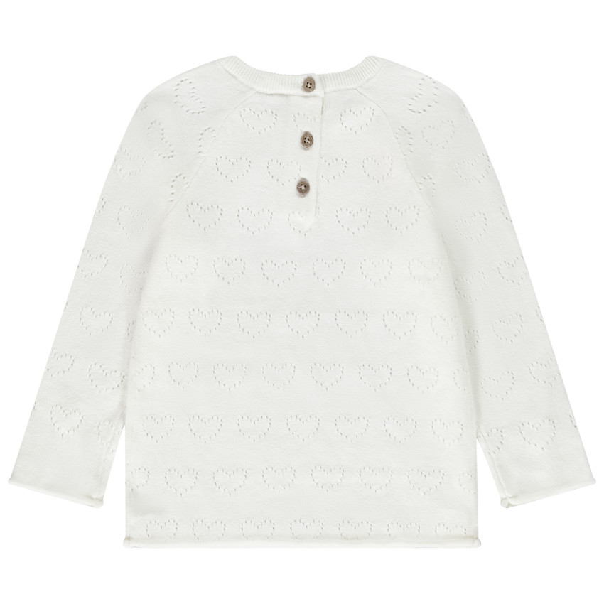 Pull en tricot fantaisie ajouré pour bébé fille 
