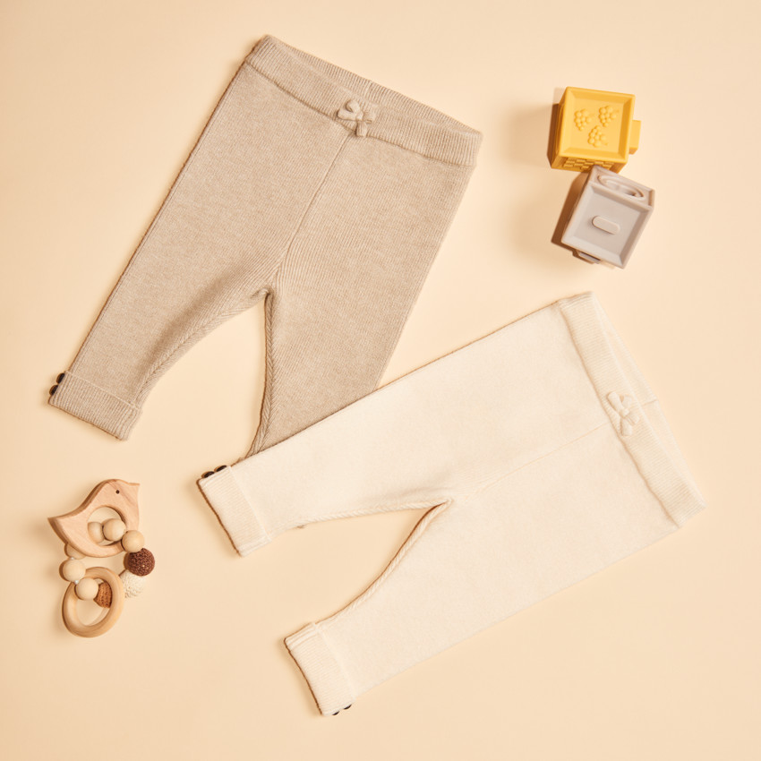 Lot de caleçons en tricot côtelé pour bébé fille 