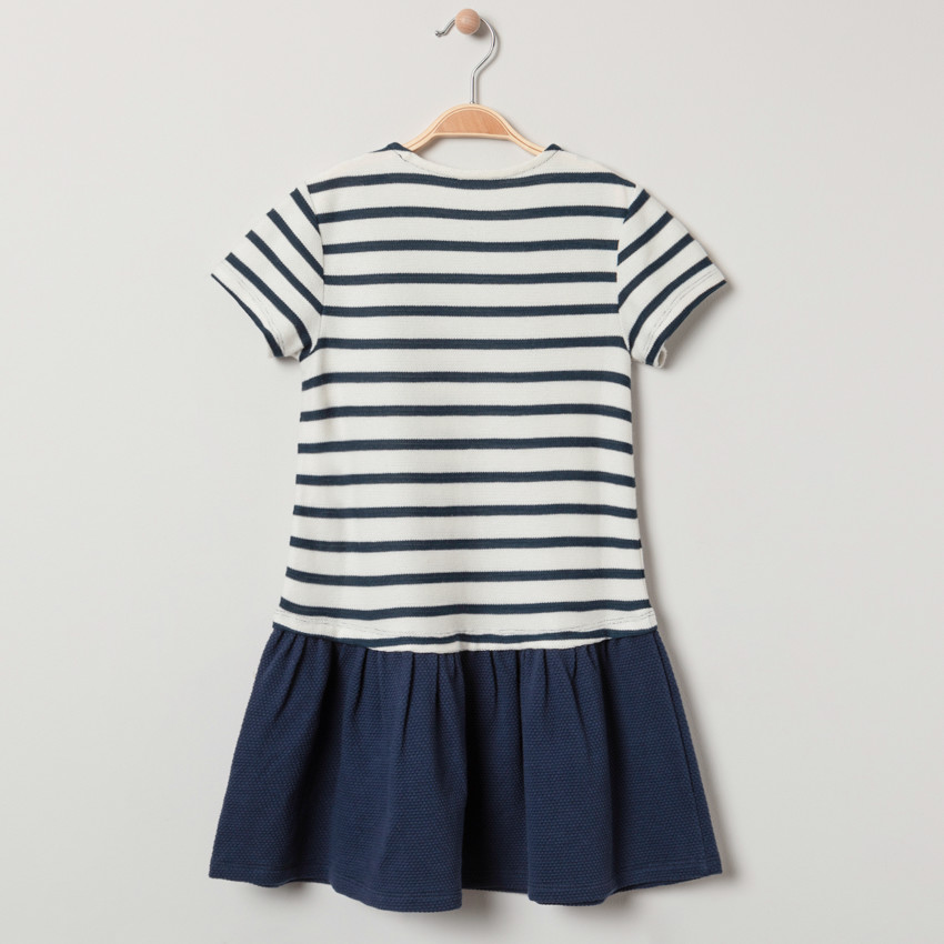 Robe en maille effet 2 en 1 badge cerises en sequins 