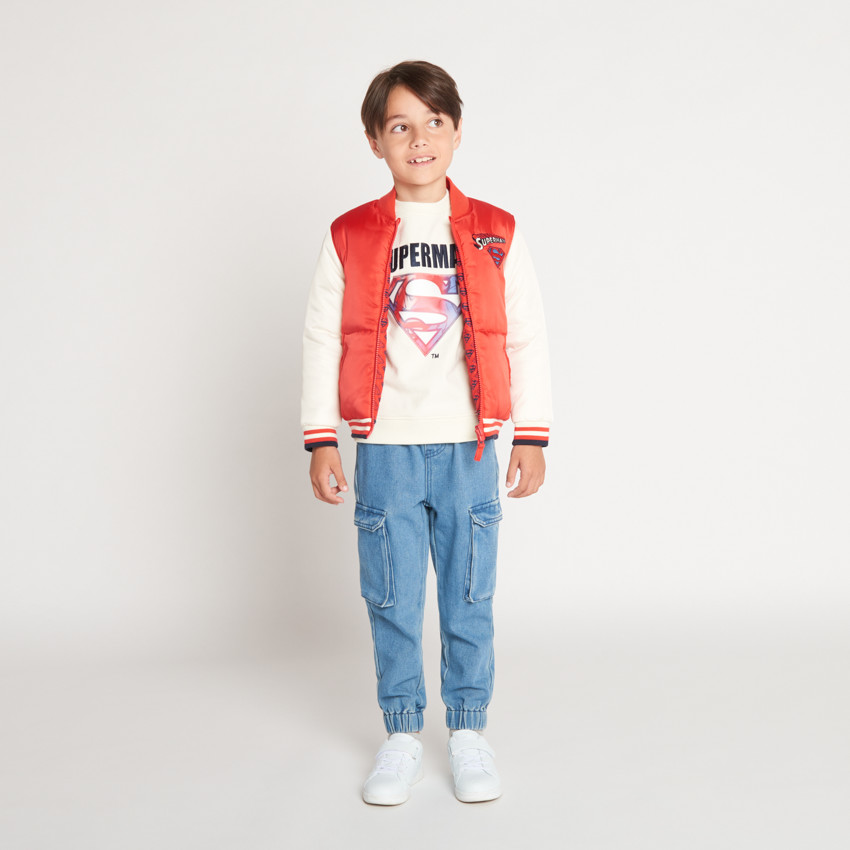 Sweat molleton print lenticulaire Superman uni pour garçon  