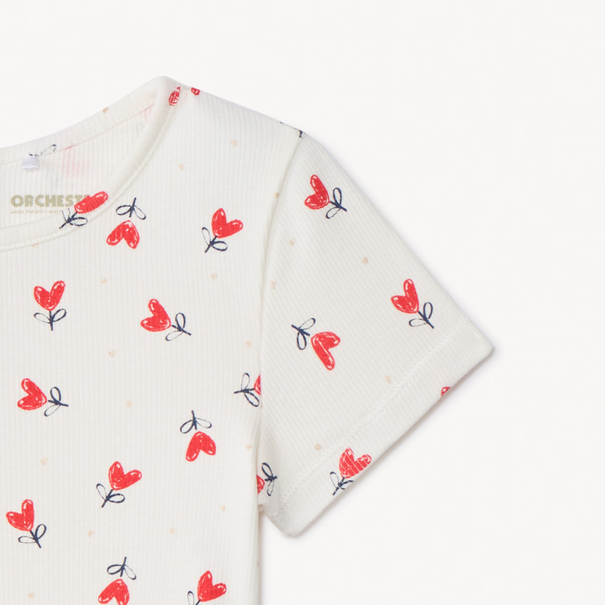 T-shirt manches courtes imprimé pour bébé fille  