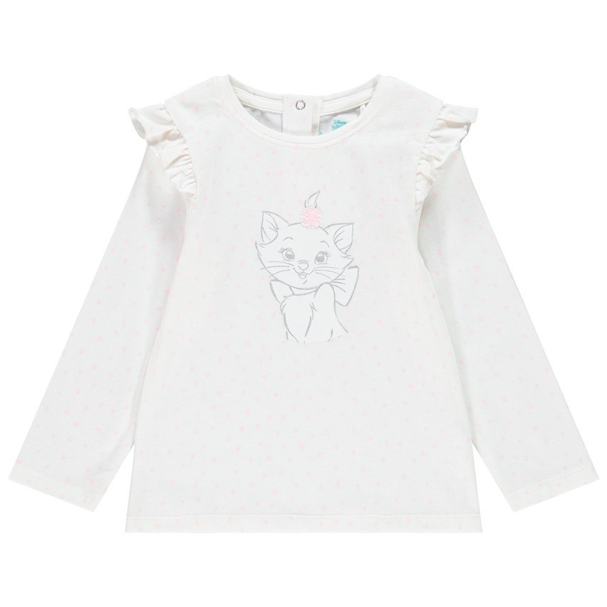 T-shirt manches longues en coton print Marie Disney 