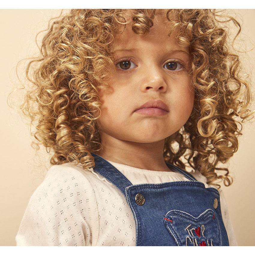 T-shirt manches longues en maille pointelle pour bébé fille 