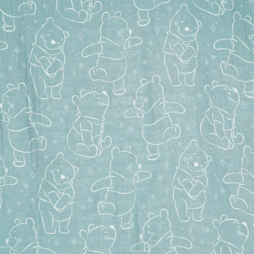 Lot de 3 langes en coton bio motif Winnie l'Ourson Disney 