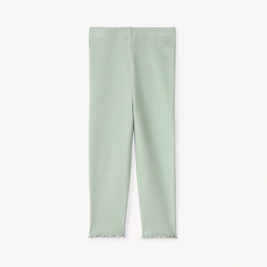 Caleçon uni côtelé avec boutons pour bébé fille 