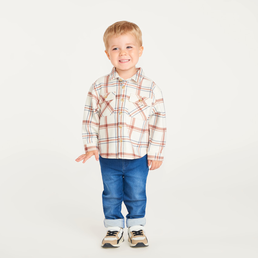 Chemise à carreaux bébé garçon en molleton 