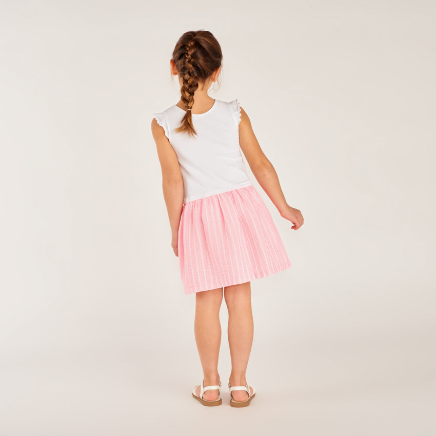 Robe effet 2-en-1 imprimé citron pour fille 