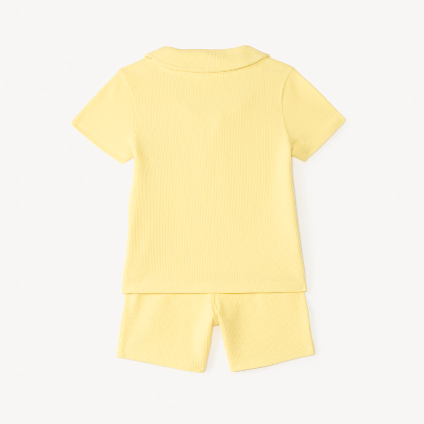 Ensemble 2 pièces polo + short avec print 3D fantaisie pour bébé garçon 