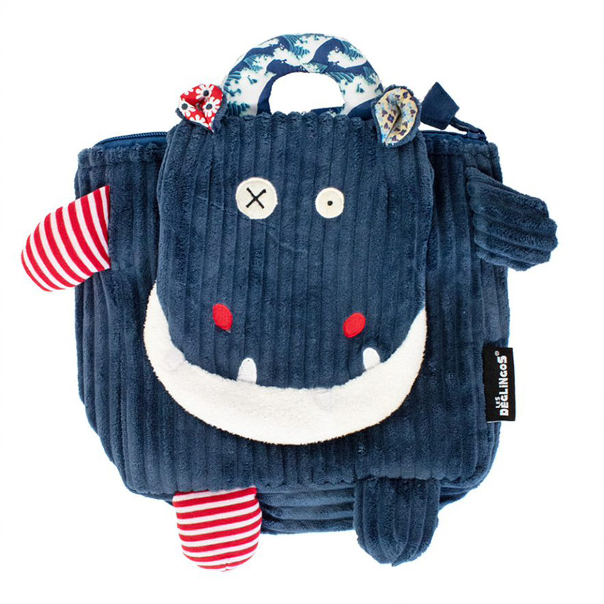 Sac à dos en velours Hippipos l'Hippo 
