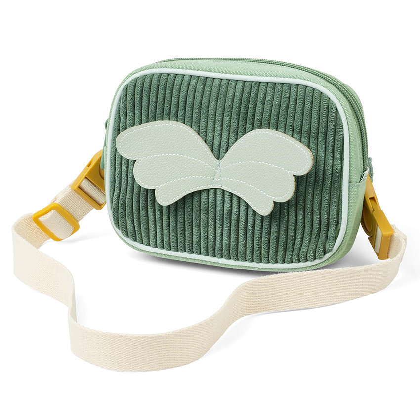 Pochette en velours avec sangle Vert Joe 