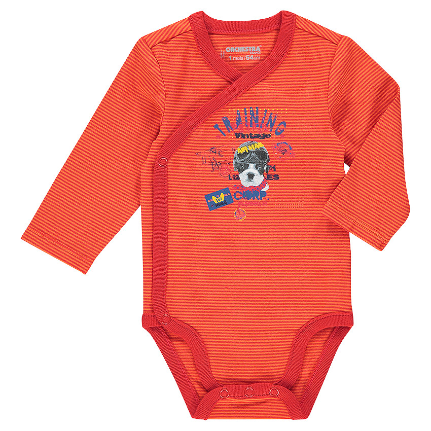 Lot de 5 bodies manches longues assortis imprimés/unis 