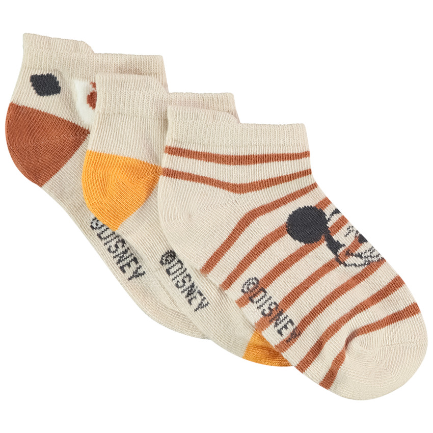 Lot de 3 chaussettes courtes fantaisie Mickey Disney pour garçon 