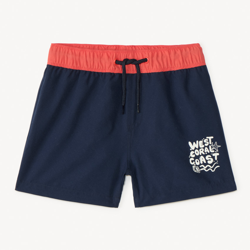 Short de bain bicolore et printé pour garçon