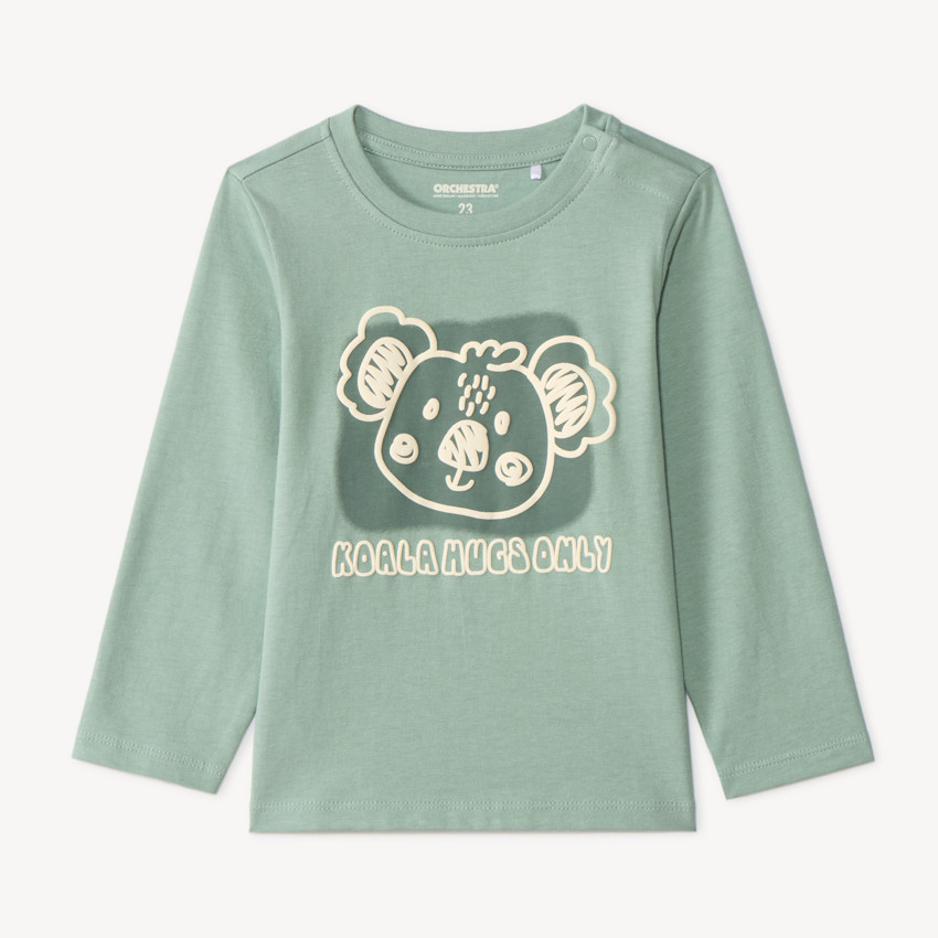 T-shirt manches longues motif koala pour bébé garçon 