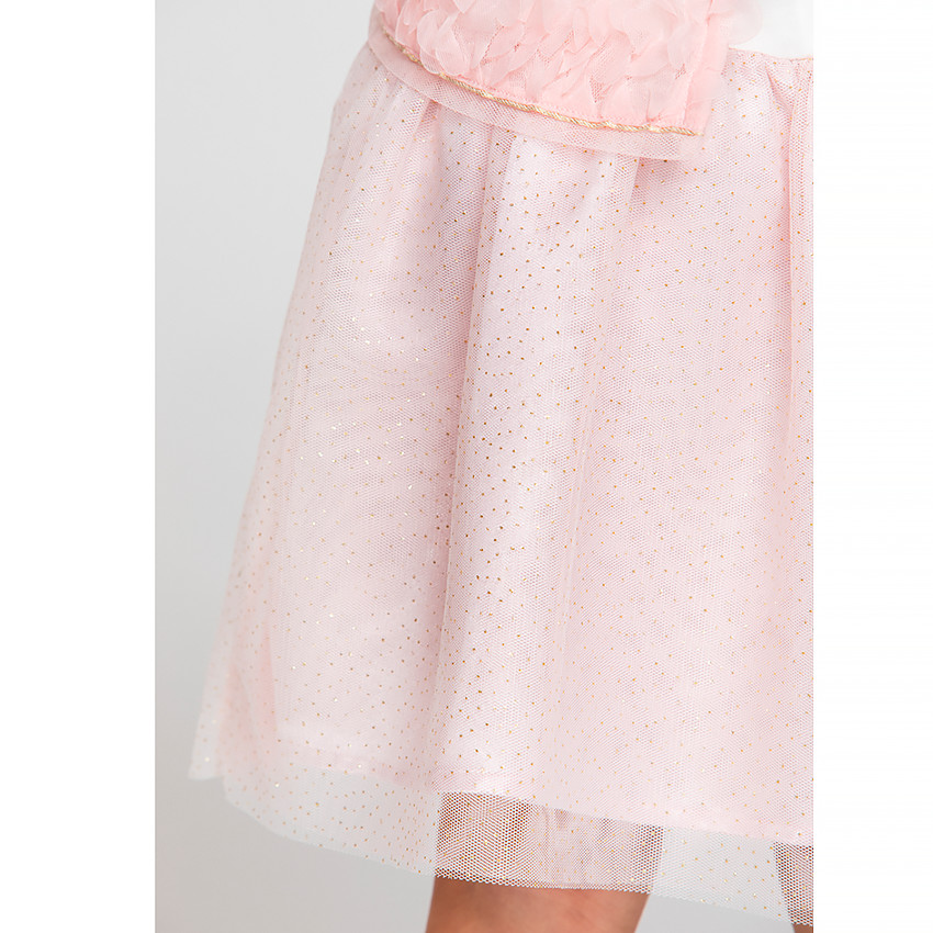 Robe de cérémonie en tulle brodé et glitter pour fille 