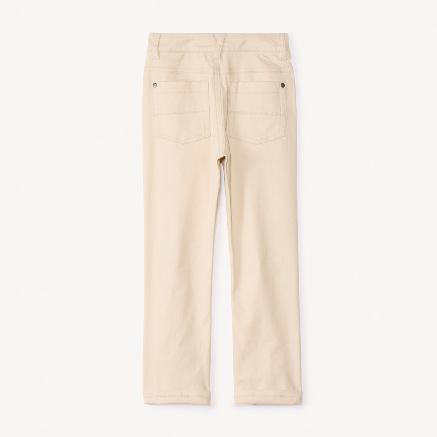 Pantalon slim uni effet crinkle pour garçon 