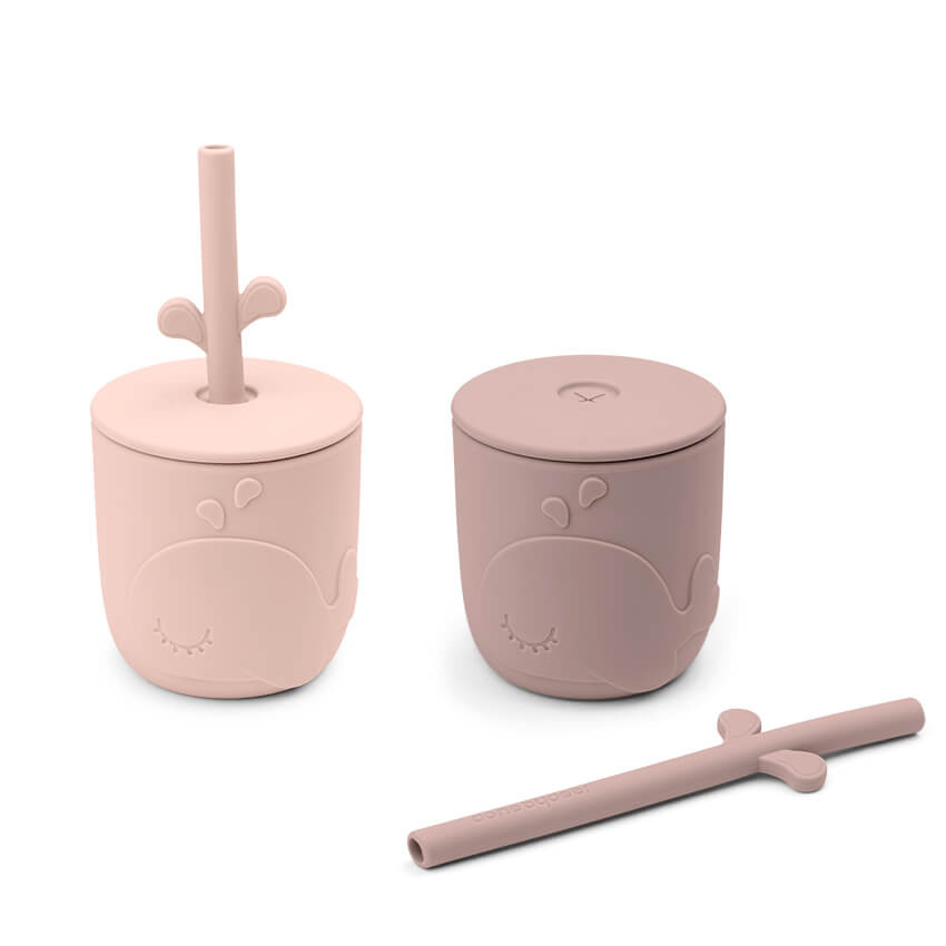 Lot de 2 gobelets avec paille - Wally Rose 