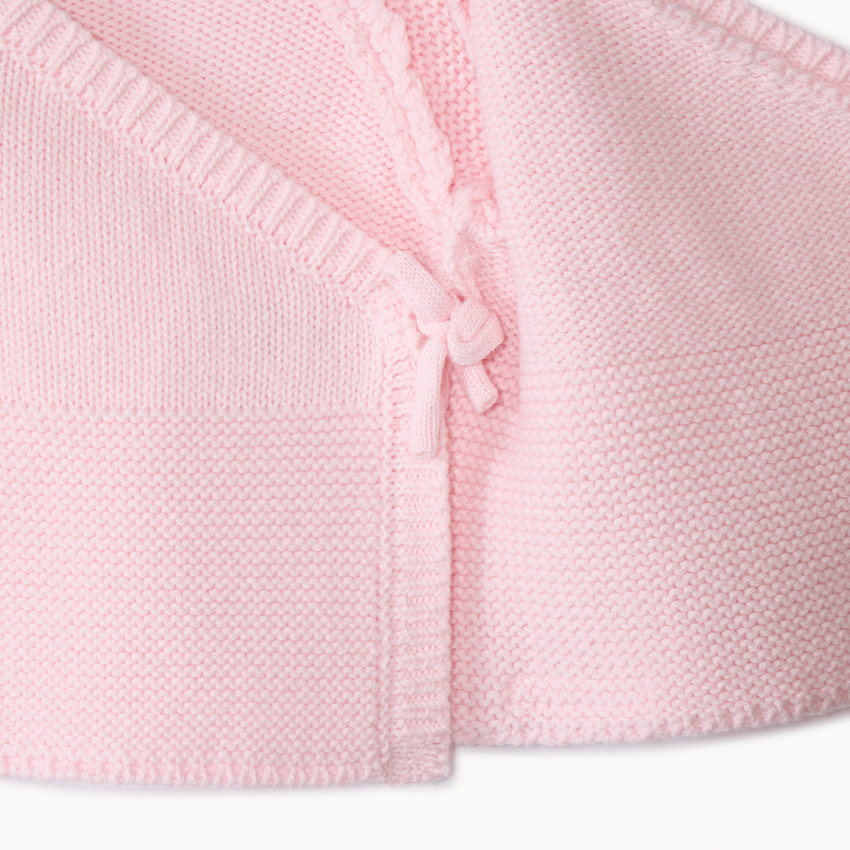 Gilet en tricot effet cache-cœur pour bébé fille prématurée 