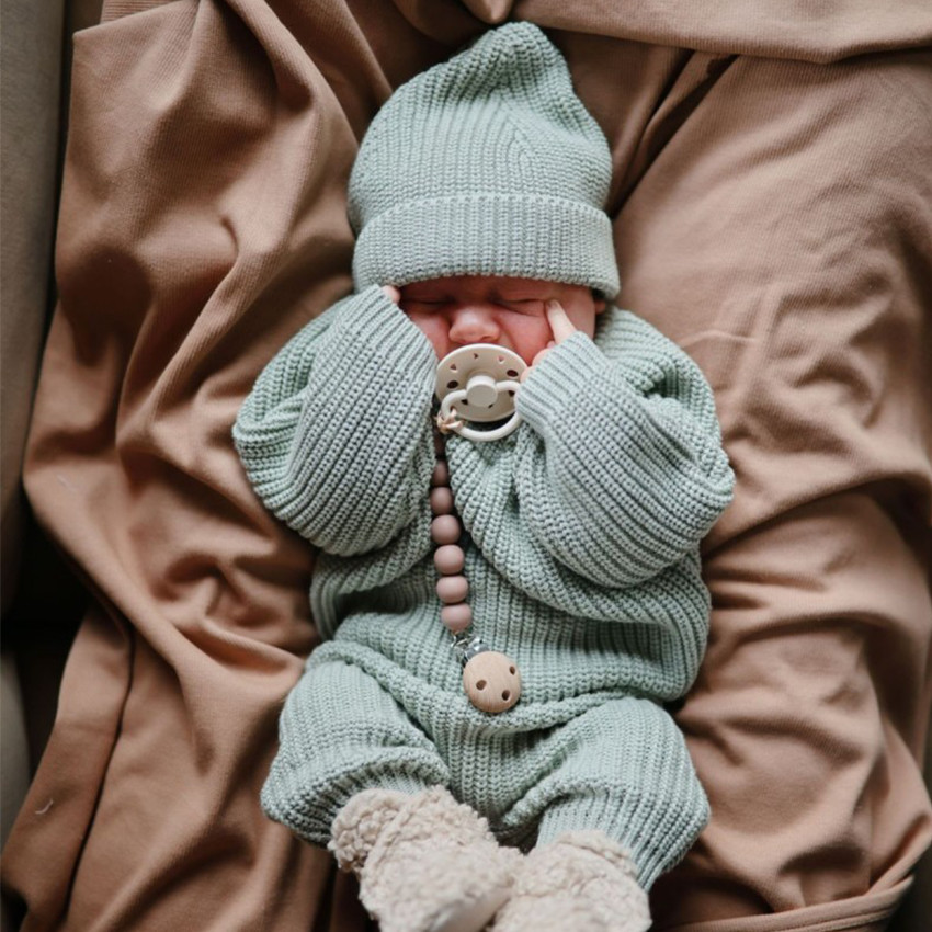 Pack de 2 tétines en latex 6-18 mois Moon Cream/Sage 