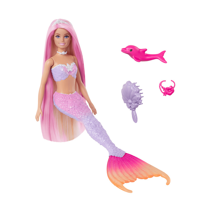 Poupée Barbie sirène Malibu couleurs magiques  