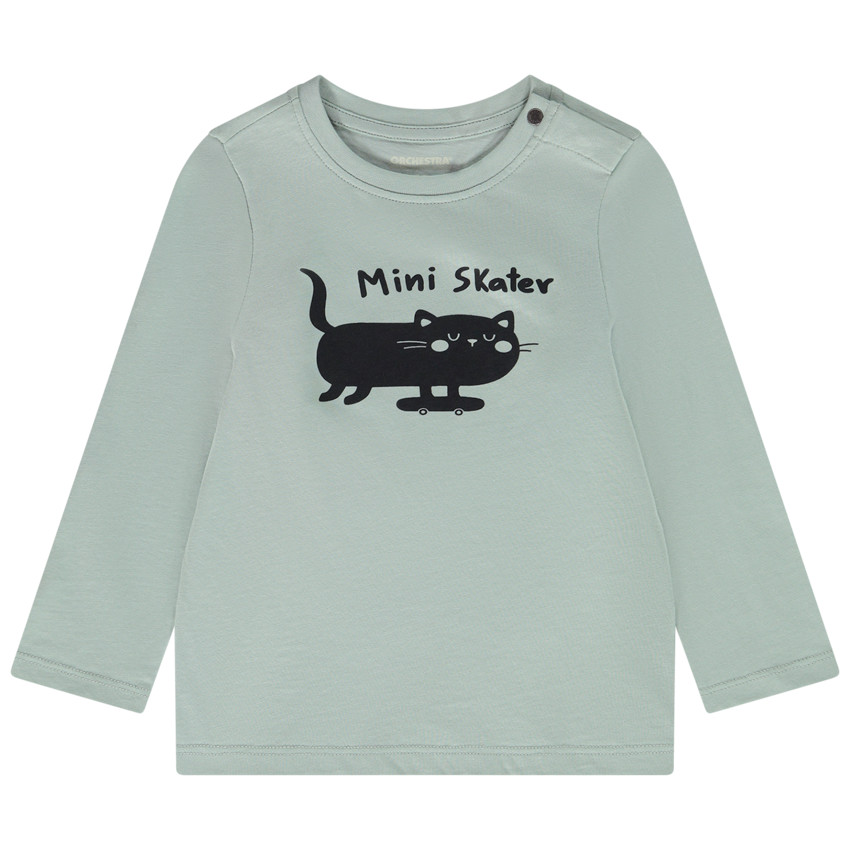 T-shirt manches longues en jersey print fantaisie pour bébé garçon