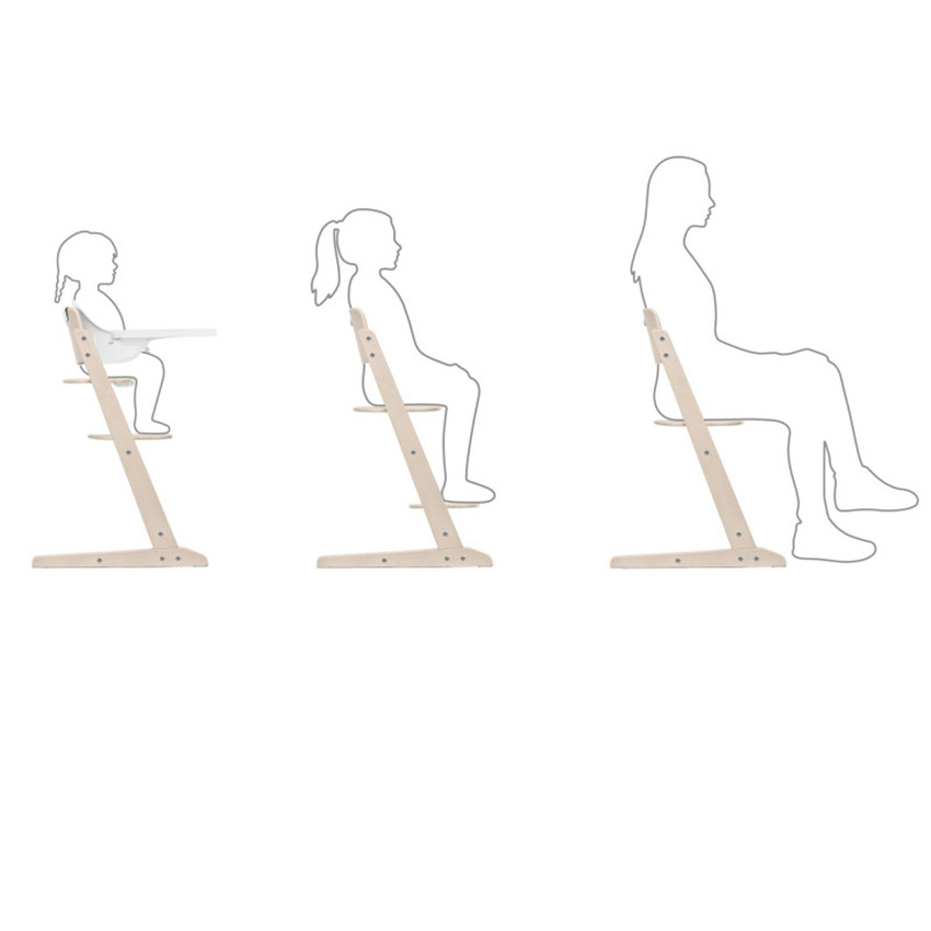 Chaise haute Iris 3-en-1 All White 