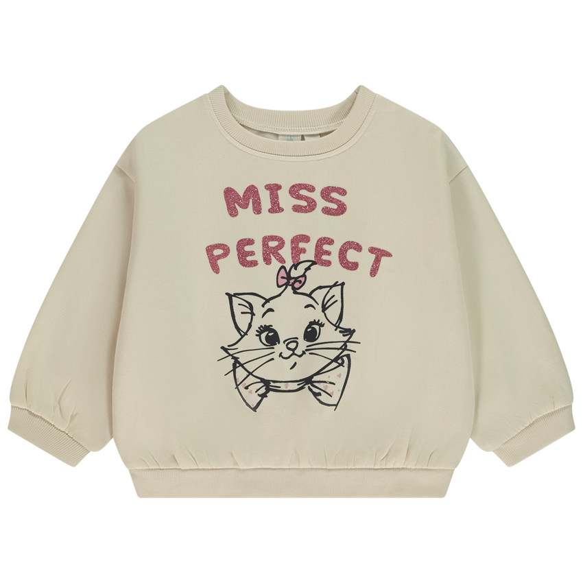 Sweat manches longues oversize molleton Marie Aristochats Disney pour bébé fille