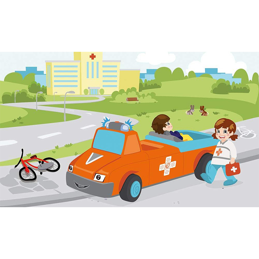 Véhicule 3 parties à assembler ambulance Anna Amby 