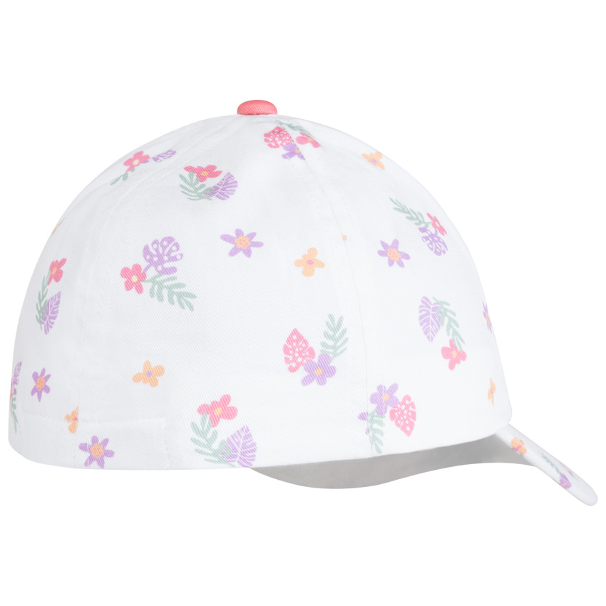 Casquette imprimé fleuri pour bébé fille 
