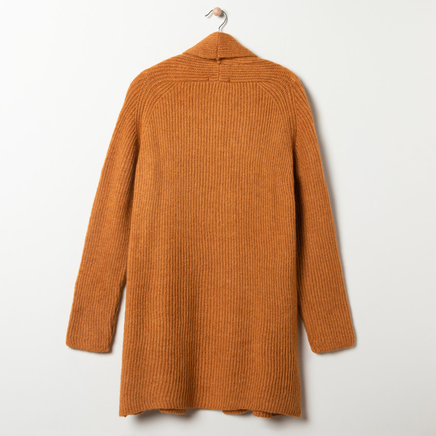 Gilet long de grossesse en tricot 