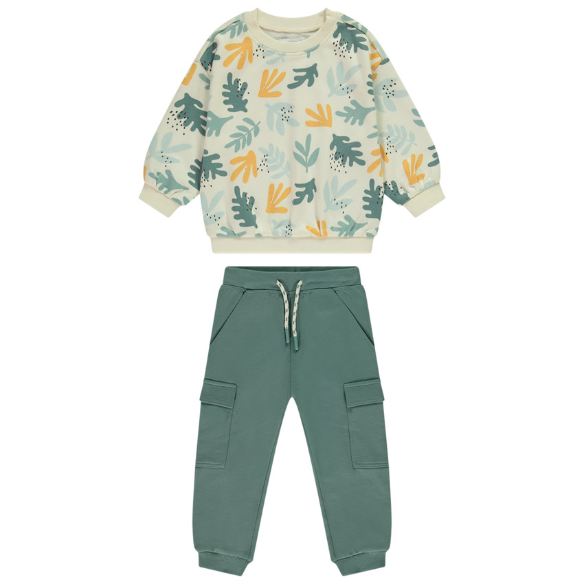 Ensemble jogging oversize imprimé feuillage pour bébé garçon 