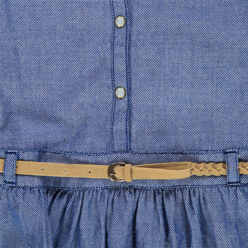 Robe effet jeans avec détail dentelle et ceinture amovible 