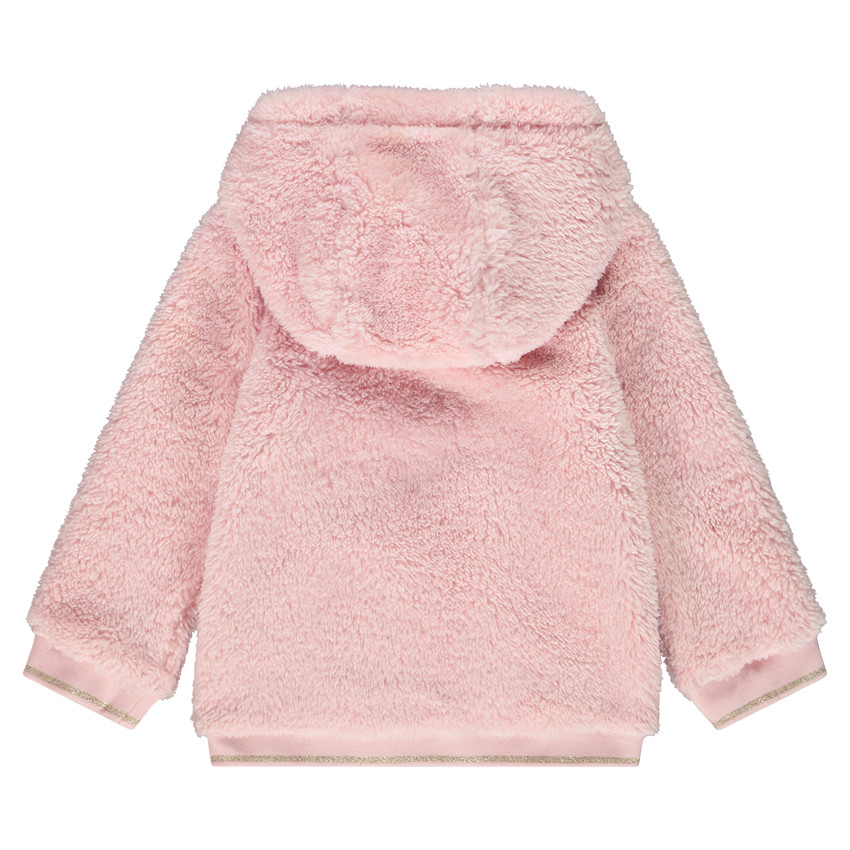Gilet polaire uni en sherpa pour bébé fille 