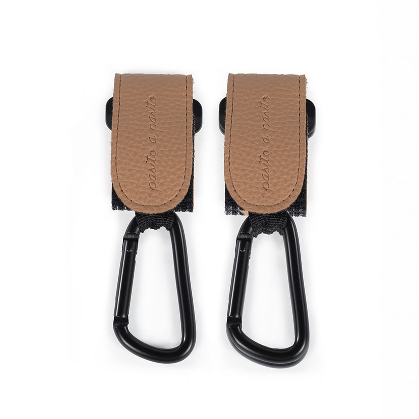 Lot de 2 crochets Icon pour poussette Caramel