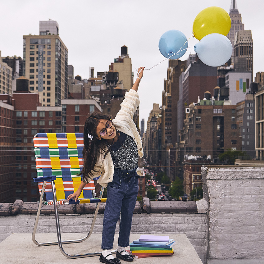 Tunique à imprimé fleuris et broderie anglaise pour fille 