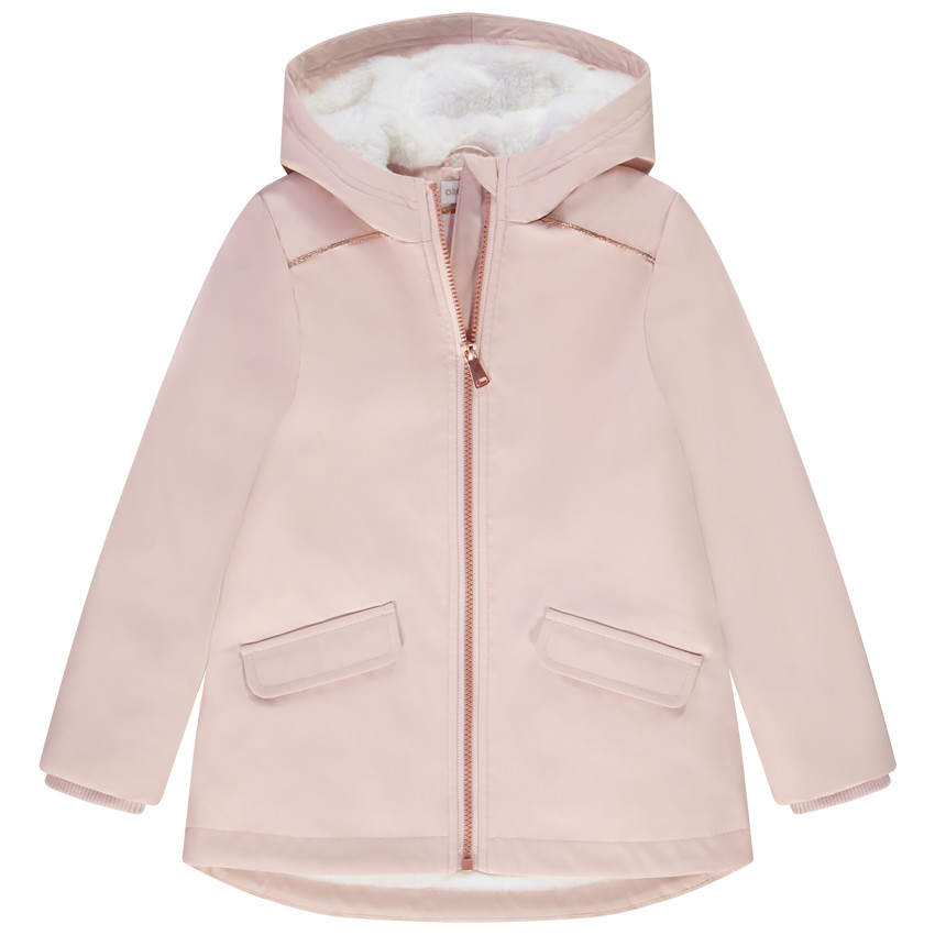 Parka gomme déperlante doublure sherpa pour fille