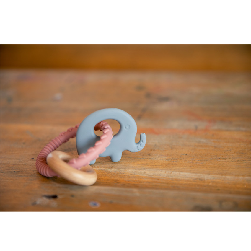 Anneau de dentition éléphant - Rose 