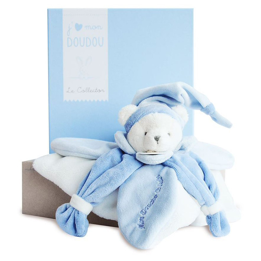 Doudou Ours Collector - Bleu 