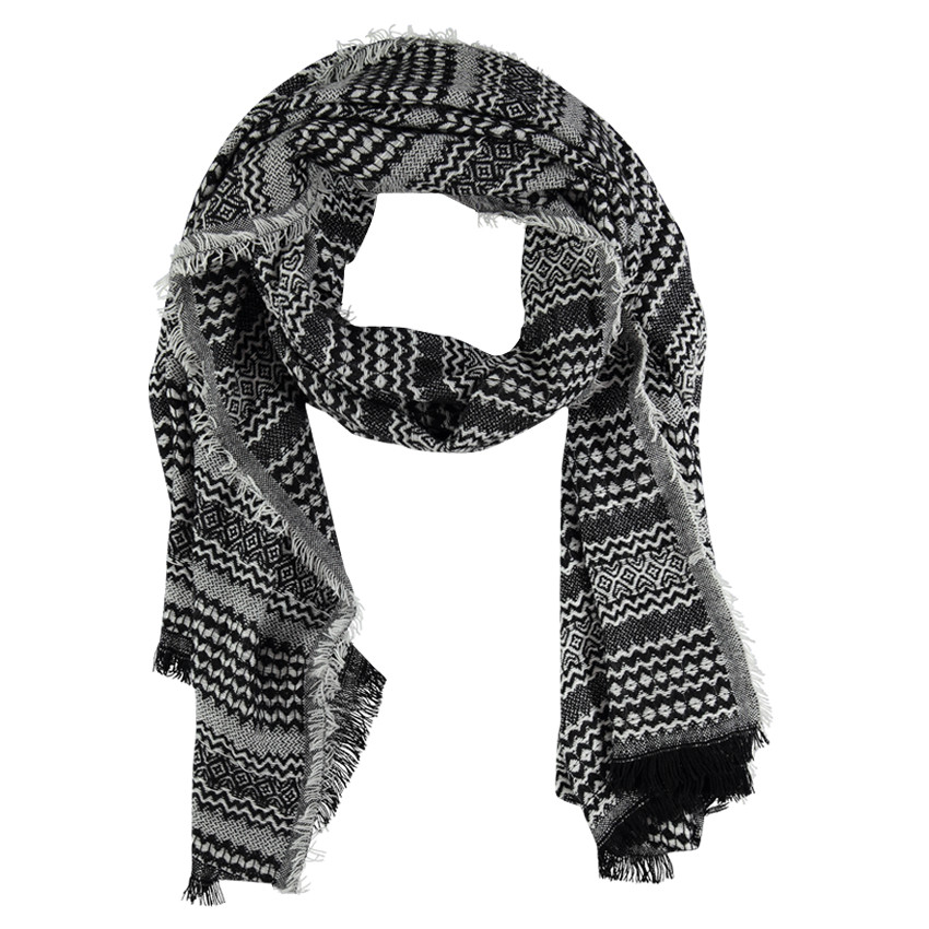Echarpe à motif esprit ethnique en jacquard