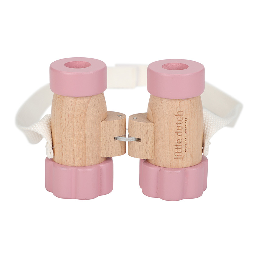 Paire de jumelles en bois Fairy Garden - Rose 