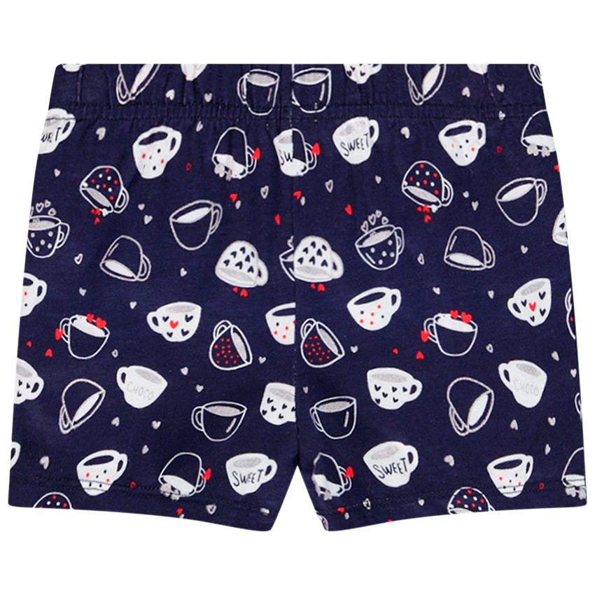Pyjama court en jersey débardeur + short pour fille 