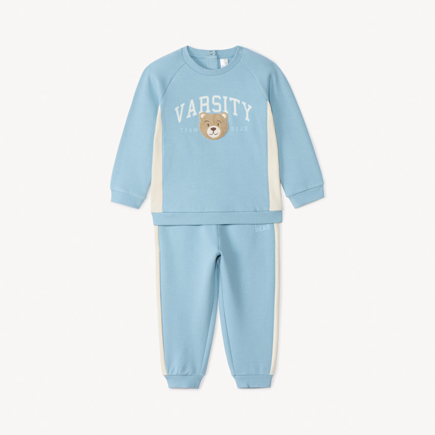 Ensemble jogging en scuba motif ourson pour bébé garçon 