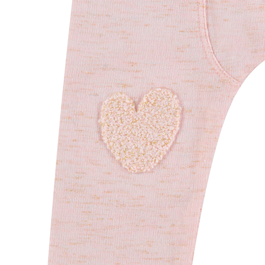 Ensemble avec tunique esprit tutu et legging coeurs patchés 