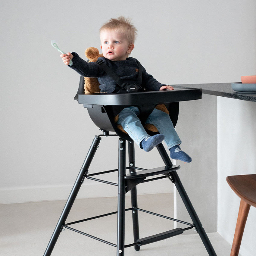 Chaise haute évolutive avec arceau Evolu 2 noir 