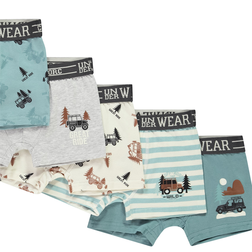 Lot de 5 boxers motifs road trip pour garçon 